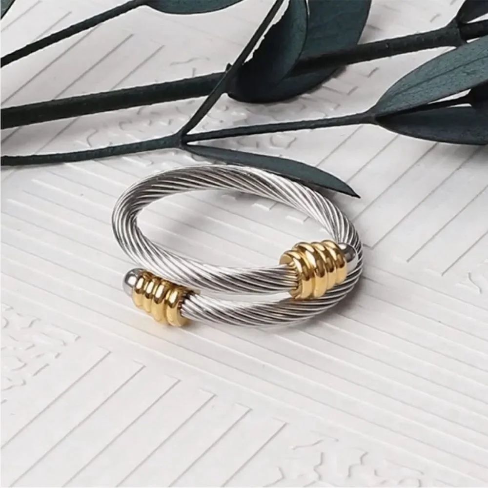Twisted Cable Adjustable Wire Ring